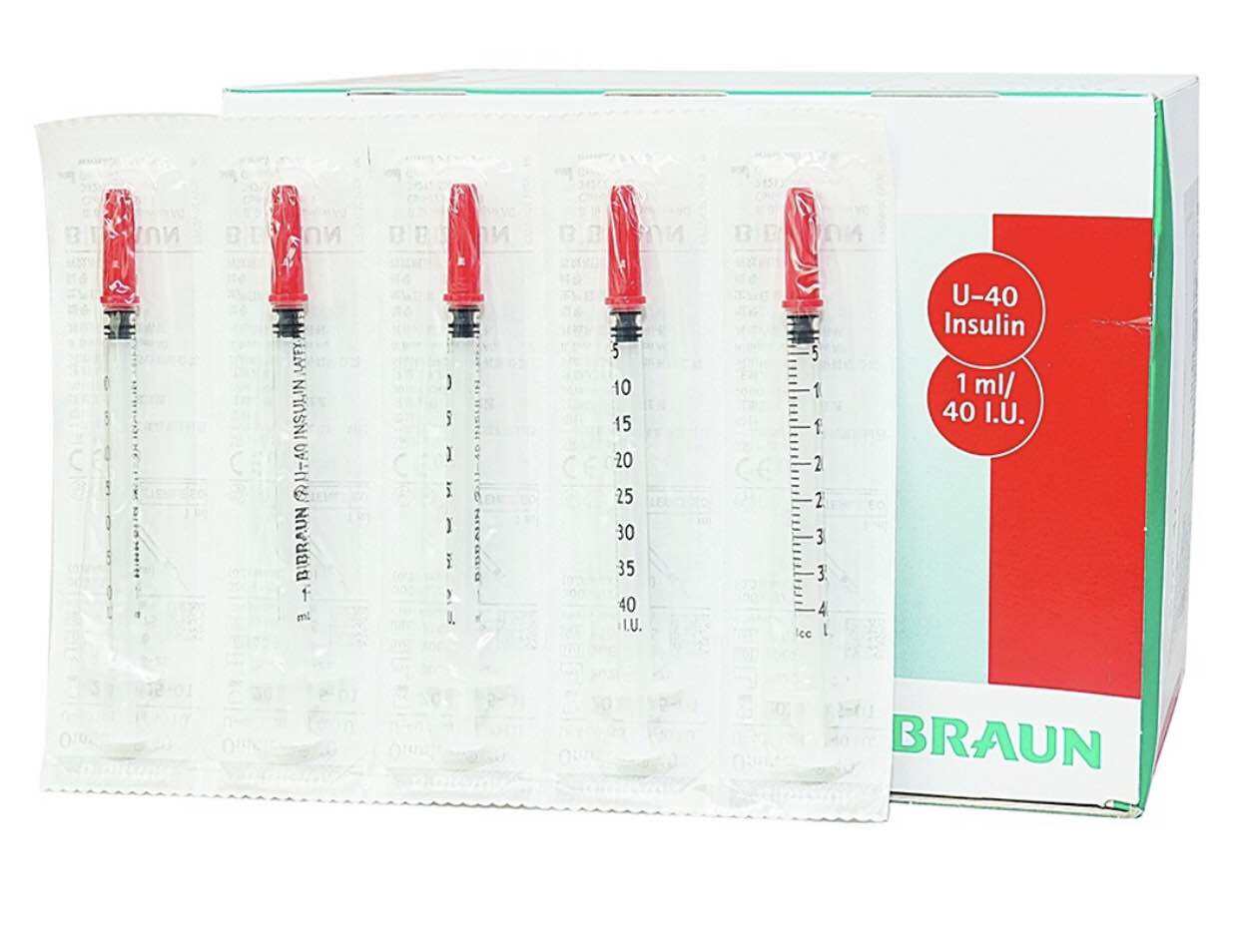 Kim tiêm tiểu đường B.Braun Omnican 1ml/40 IU đỏ (100 cái)
