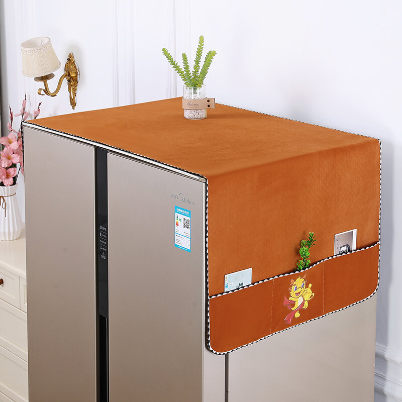 Khăn phủ trên đỉnh tủ lạnh khăn phủ chống bụi áo trùm máy giặt vải chống bụi khăn phủ tủ lạnh một cánh hai cửa lò vi sóng khăn phủ chống trượt