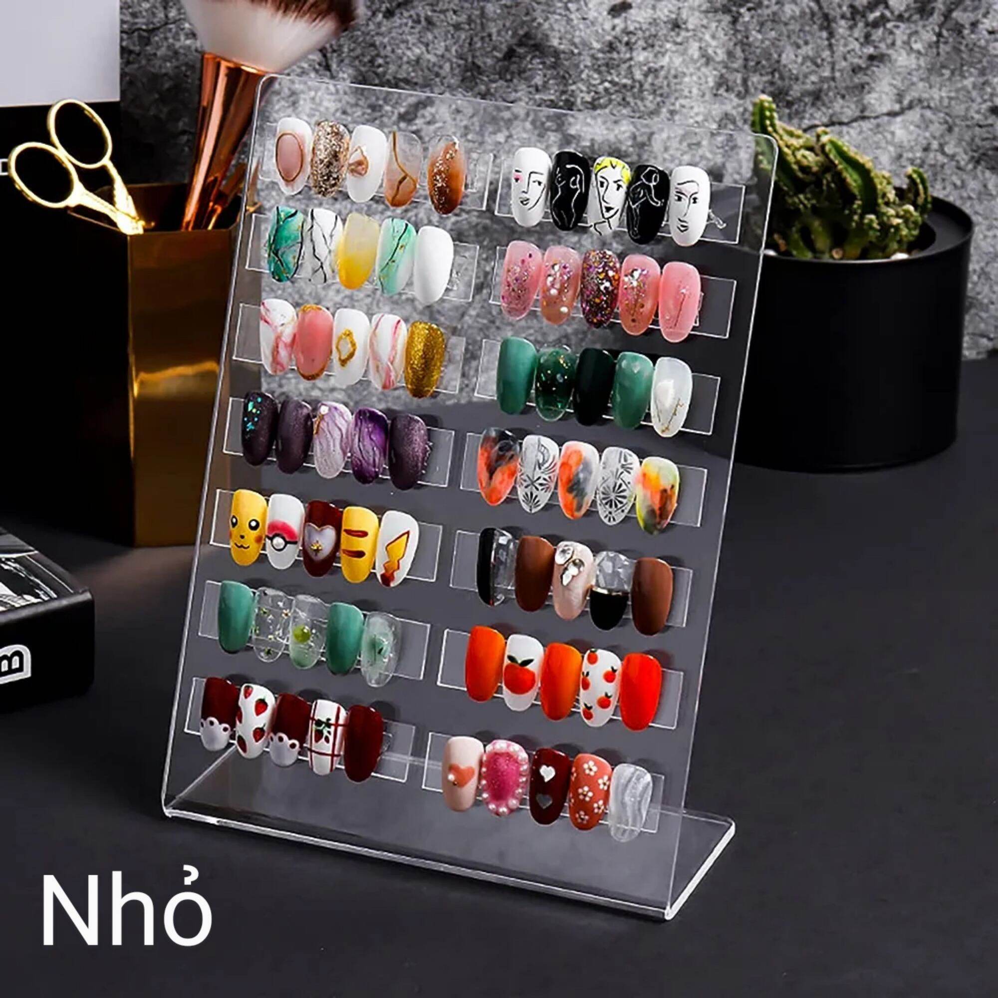 Khung Mica trưng bày mẫu móng - bảng Mica trưng mẫu móng trong suốt