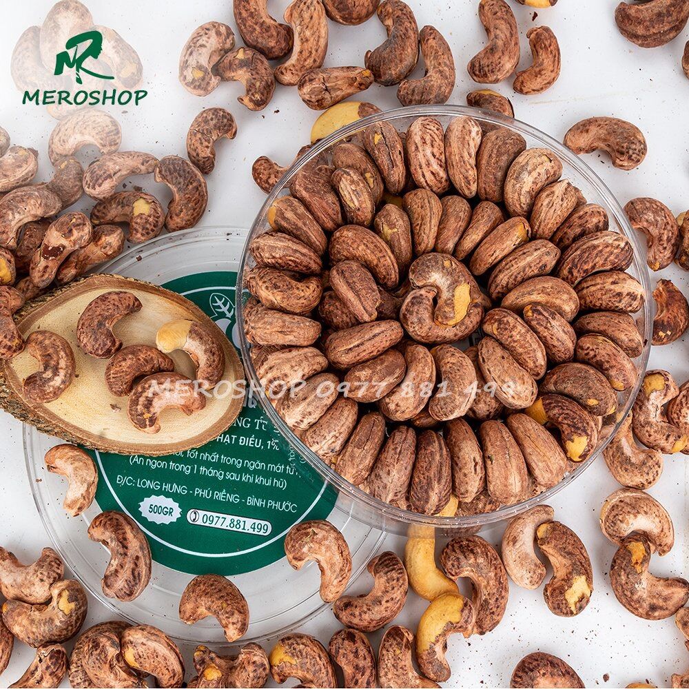 500GRAM HẠT ĐIỀU RANG MUỐI NGUYÊN LỤA (380-410 HẠT/KG, HẠT LỚN) XẾP HỘP. CÓ HỒ SƠ CÔNG BỐ, XUẤT HÓA ĐƠN CÔNG TY ĐẦY ĐỦ