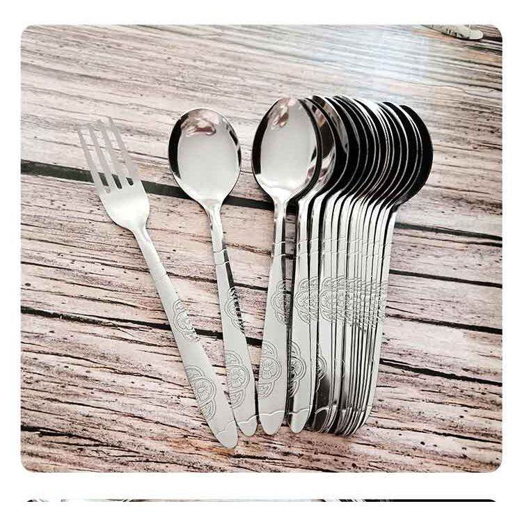 thìa/dĩa inox cao cấp cán dài cho bé-người lớn