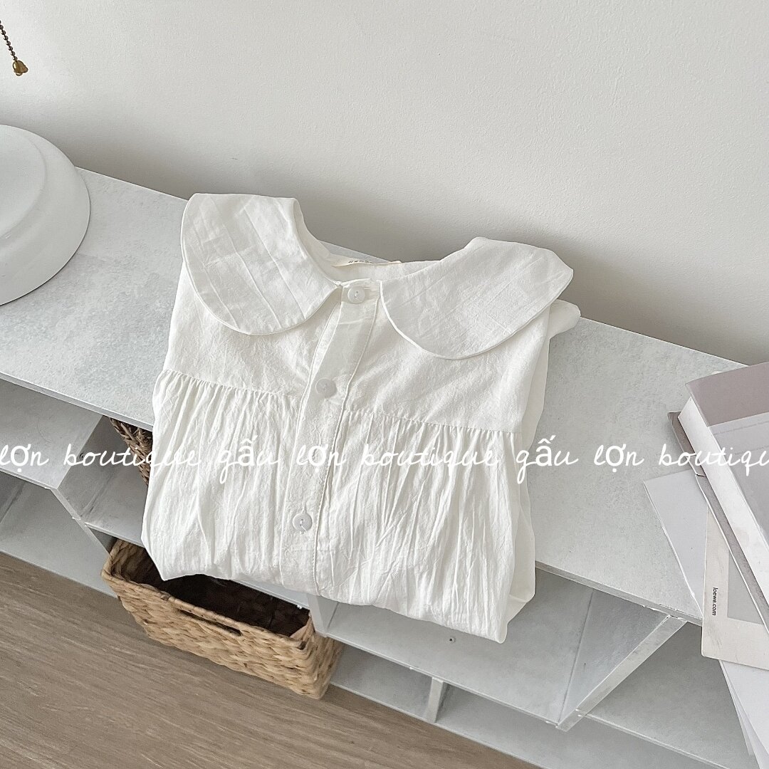 áo sơ mi kiểu bèo vai phong cách hàn quốc