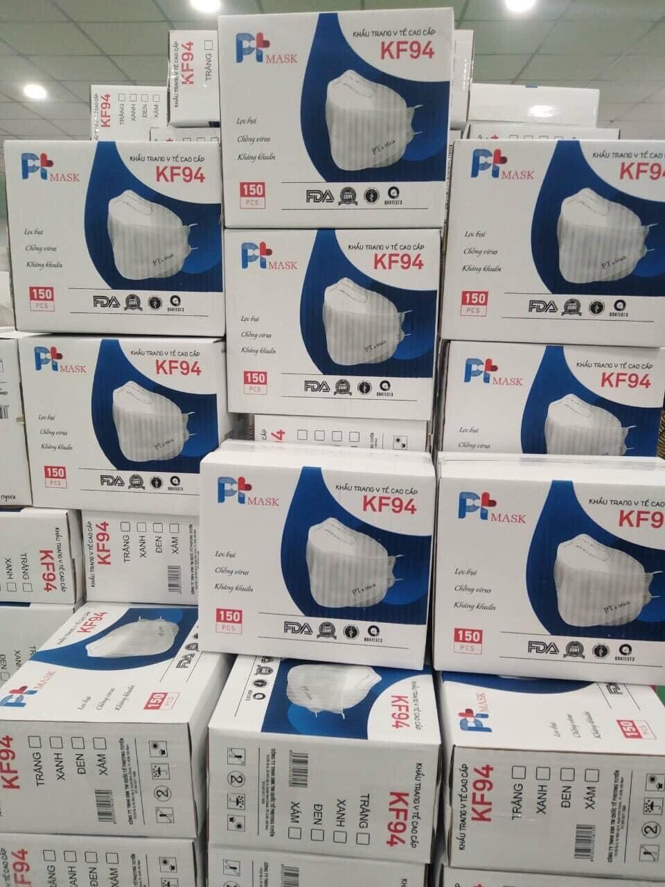 150 cái khẩu trang kf94 pt mask