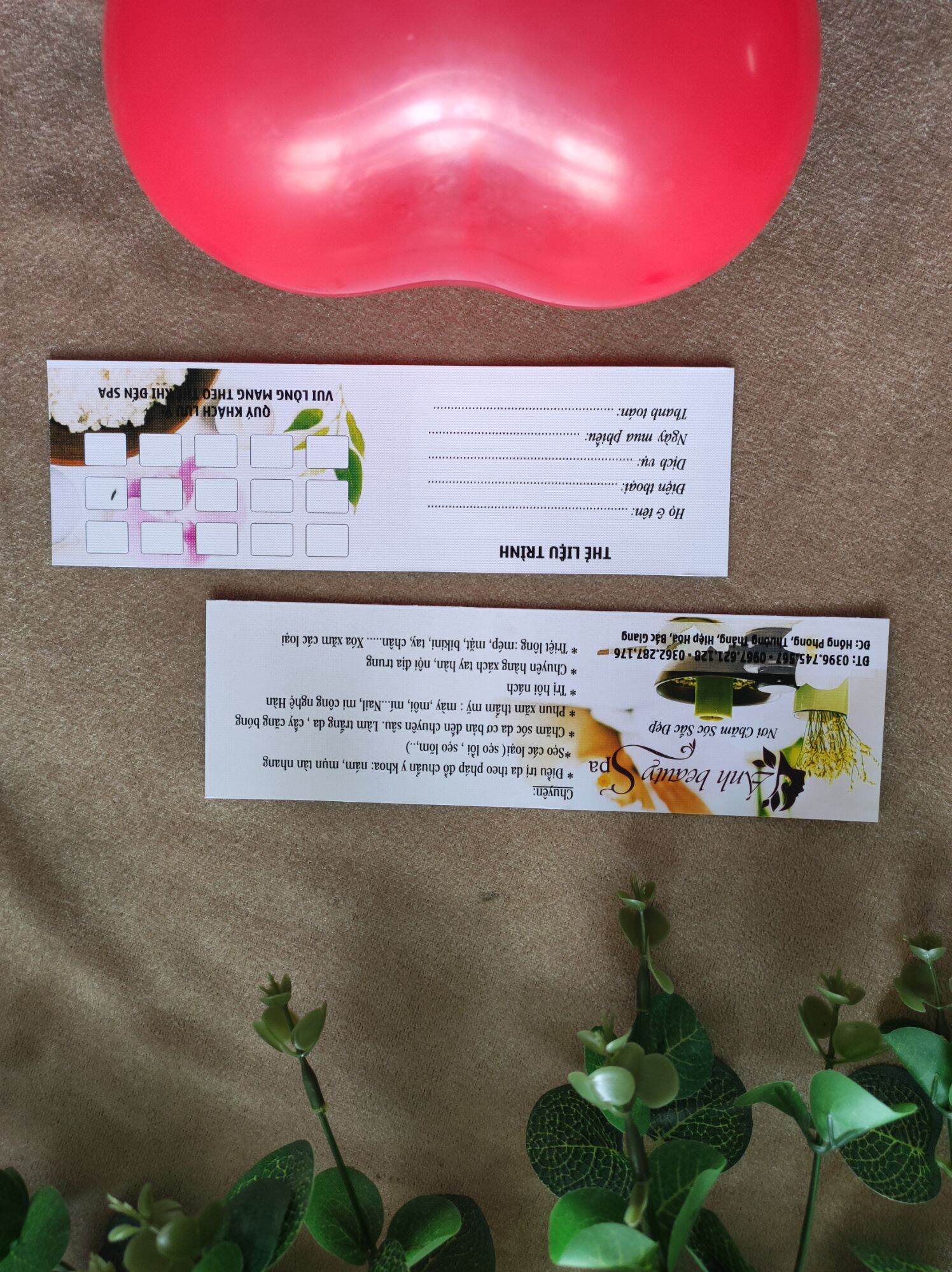 combo 100 phiếu liệu trình spa