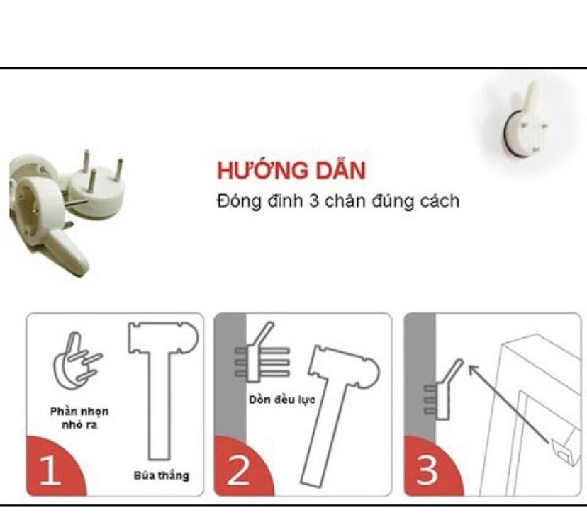 Combo Đinh 3 chân,đinh treo tranh ảnh