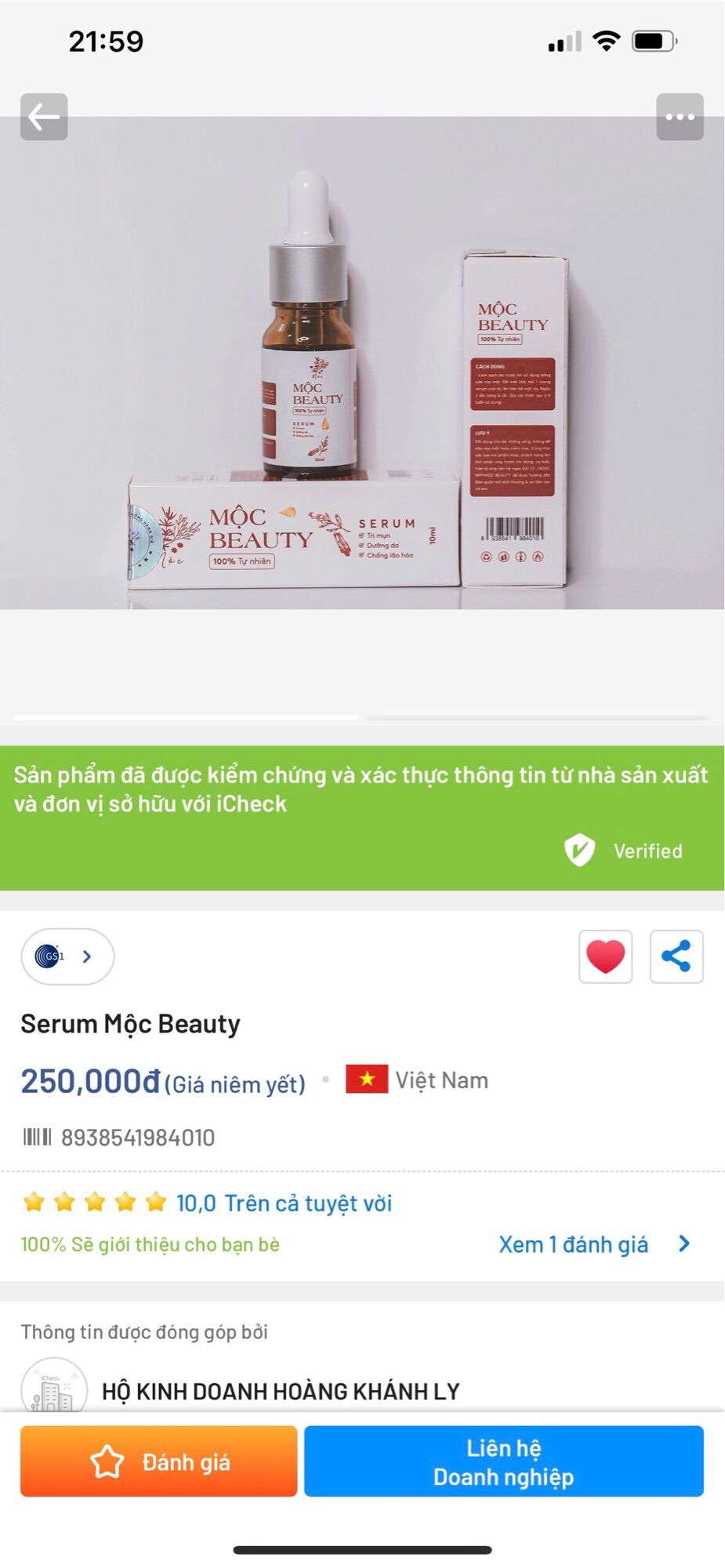 Serum Mộc Beauty Ngăn Ngừa Mụn Thâm
