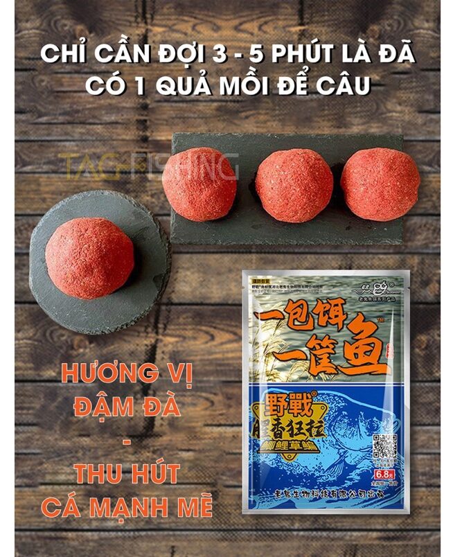 Mồi câu cá diếc chép lão quỷ xanh vị tanh