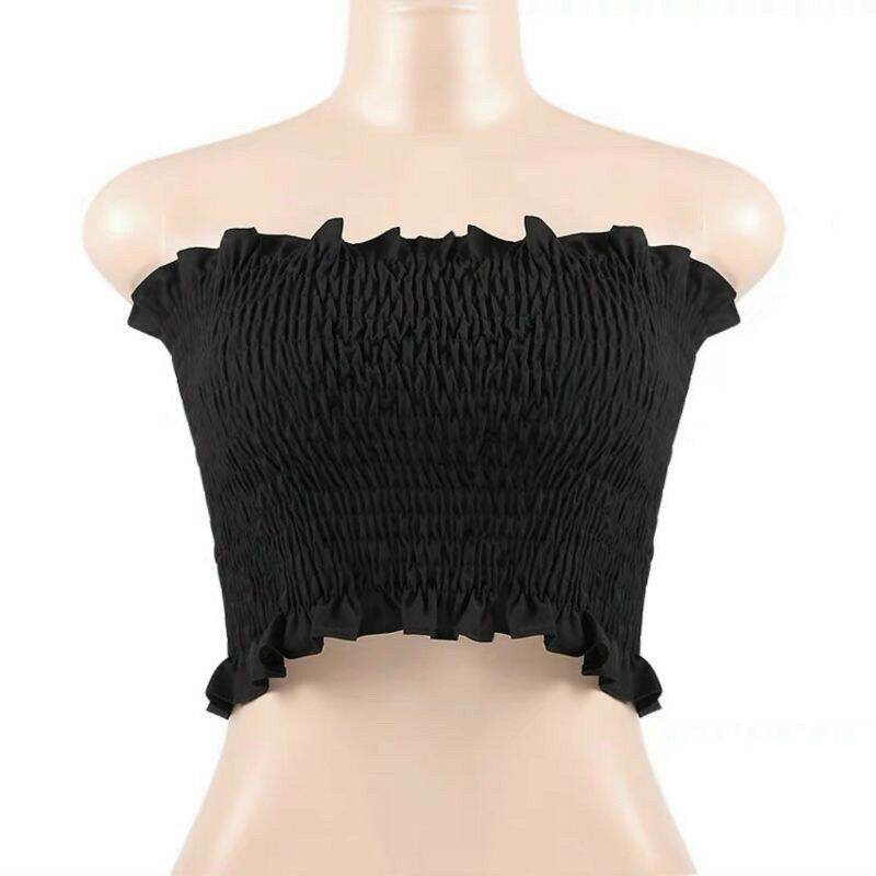 [HCM]ÁO ỐNG NHÚN THUN CROPTOP