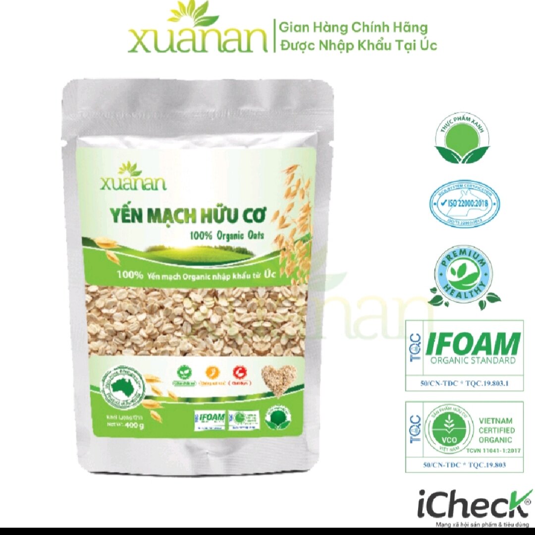 Yến Mạch Hữu Cơ organic Xuân An 400Gr (Tặng kèm)