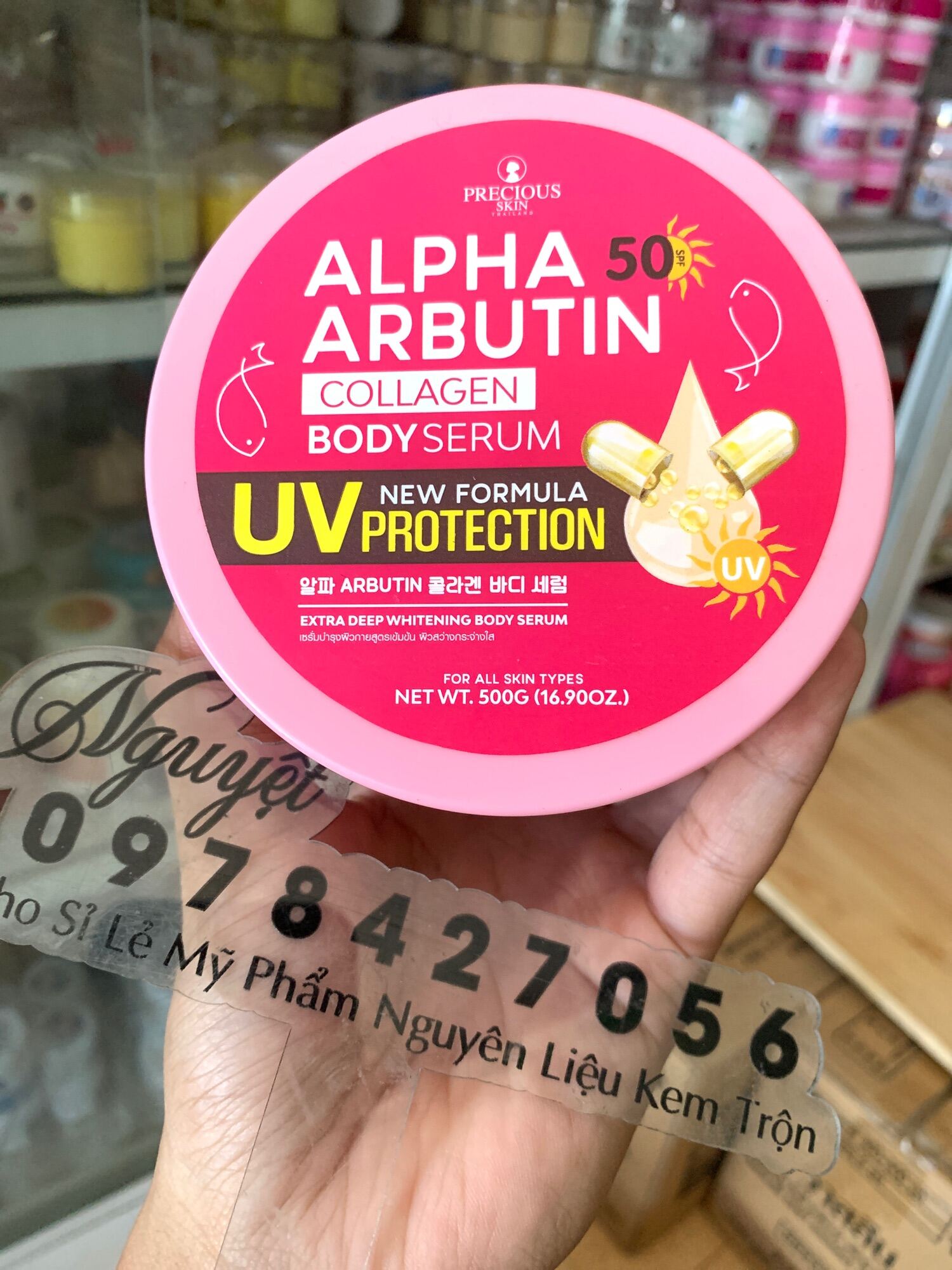 Body Sirum Alpha Arbutin Collagen UV 500g thái lan chính hãng