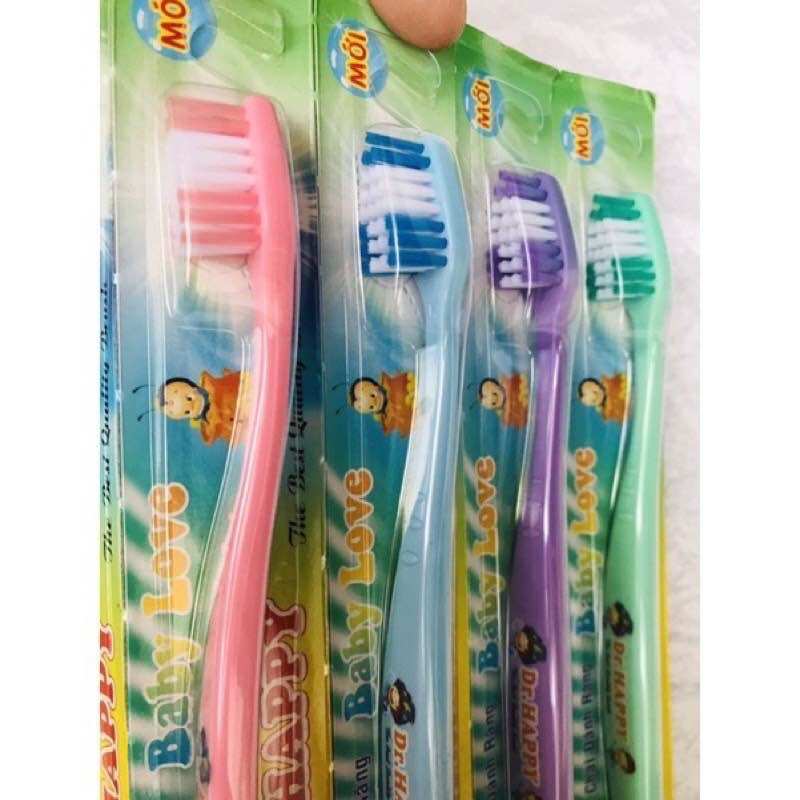 🪥 Sỉ_ 5 Vỉ (60 Cây) Bàn Chải Đánh Răng Em Bé Dr Happy