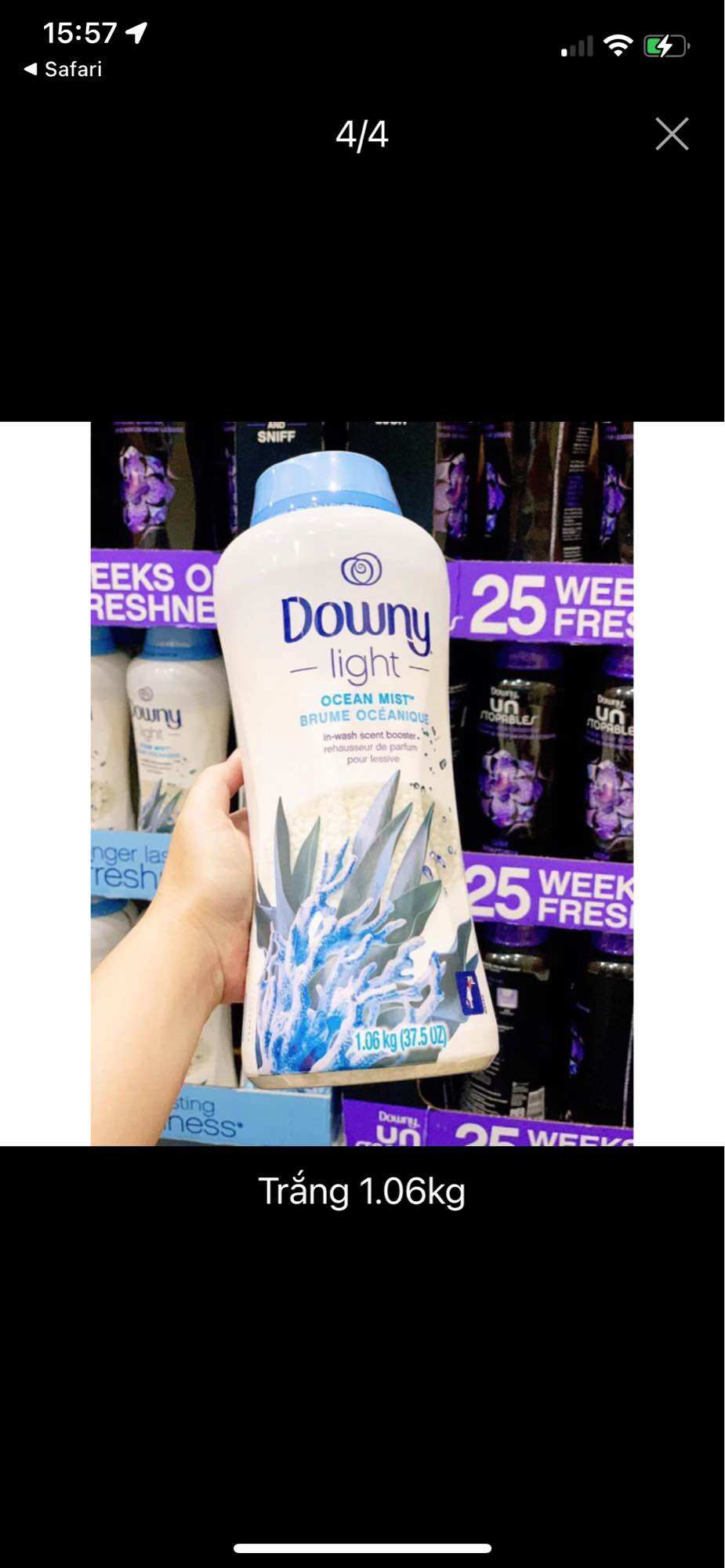 Hạt Xả Thơm Quần Áo Downy  1.06kg