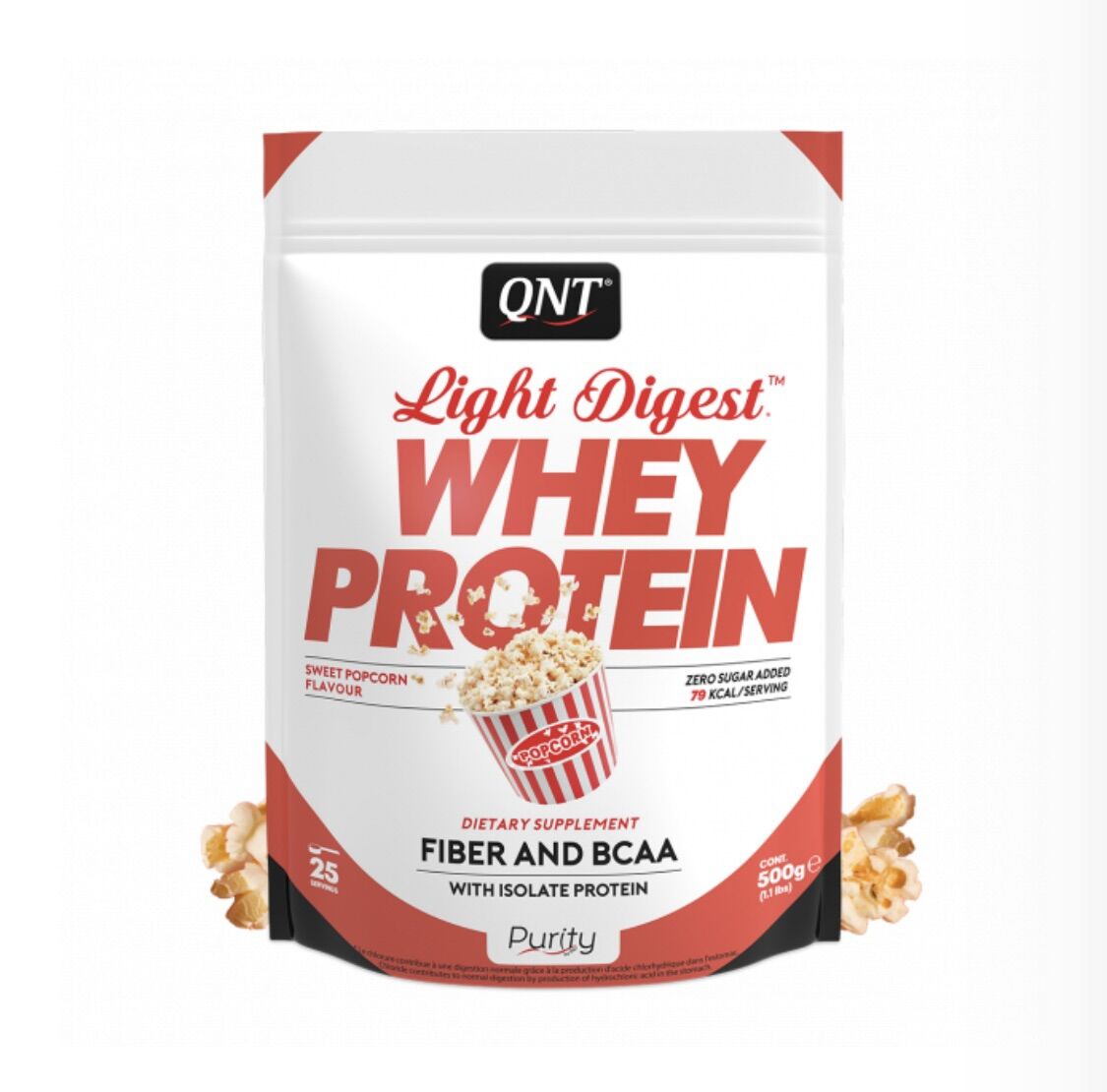 Qnt light digest whey protein vị bắp rang bơ 500g