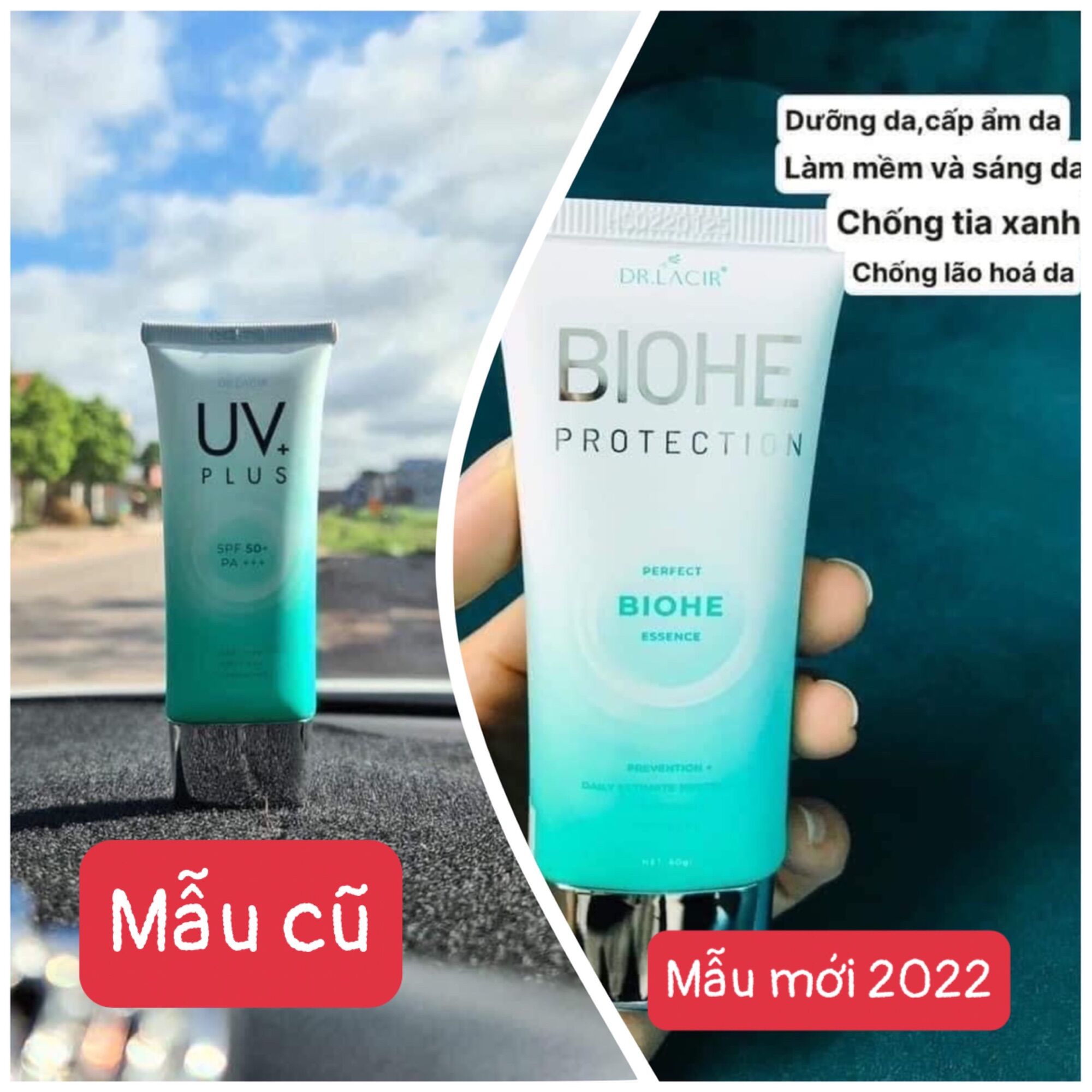 [HCM]kem chống nắng sinh học SPF 50++ UV PLUS Lamer care- Dr.Lacir- Mẫu mới 2022