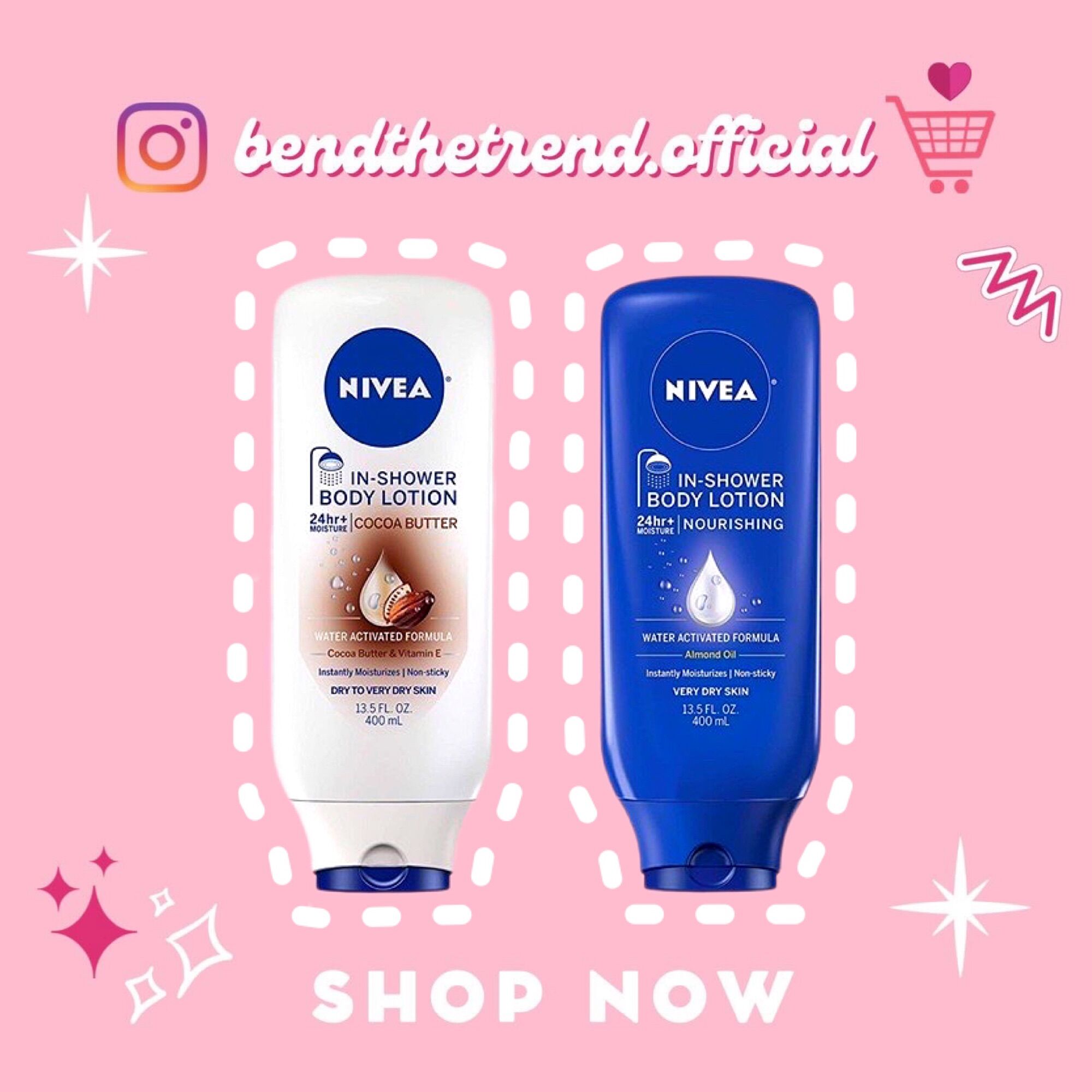 Kem xả dưỡng thể trắng da nivea in-shower