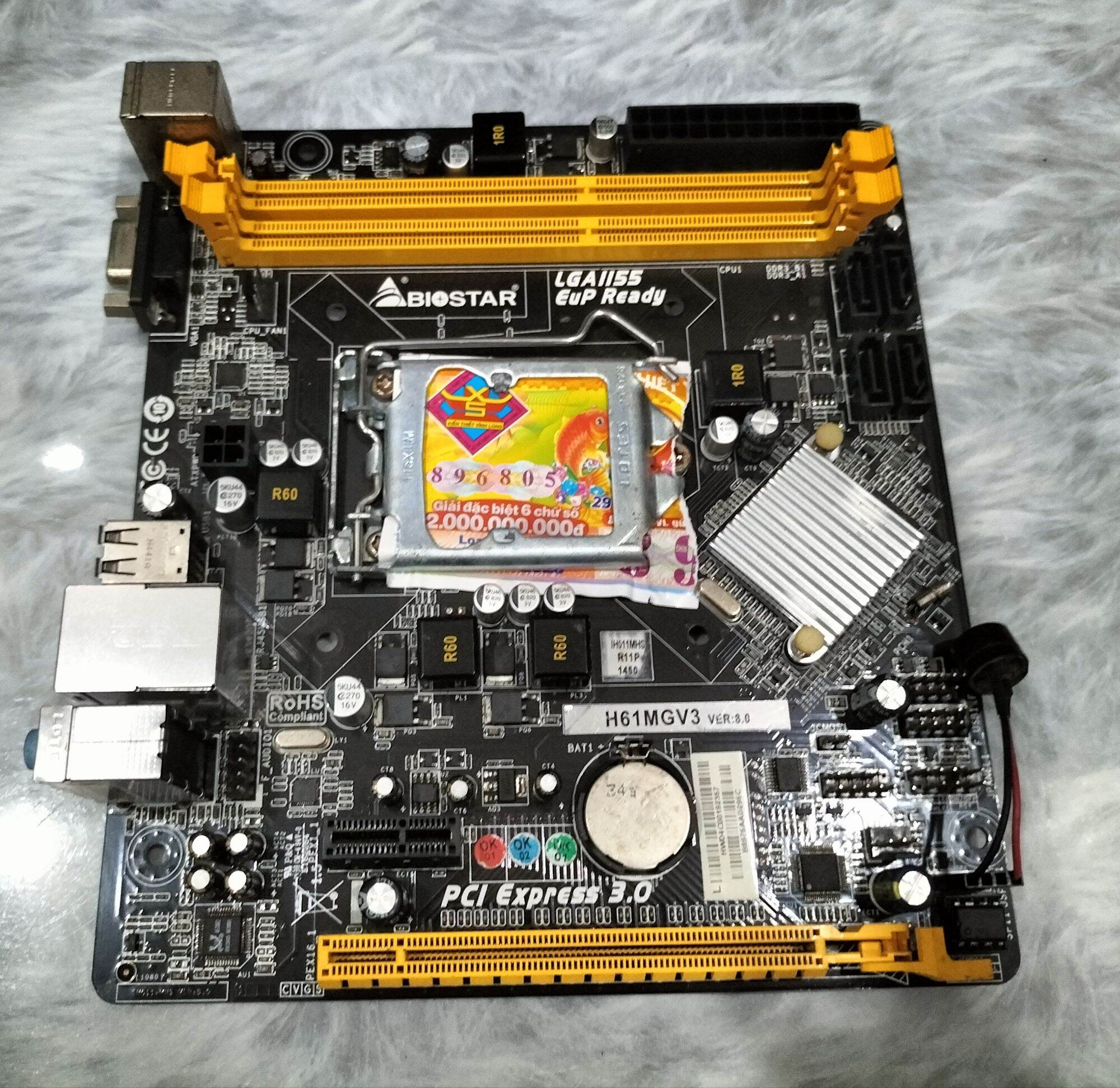 Main h61 biostar socket 1155 tặng kèm fe