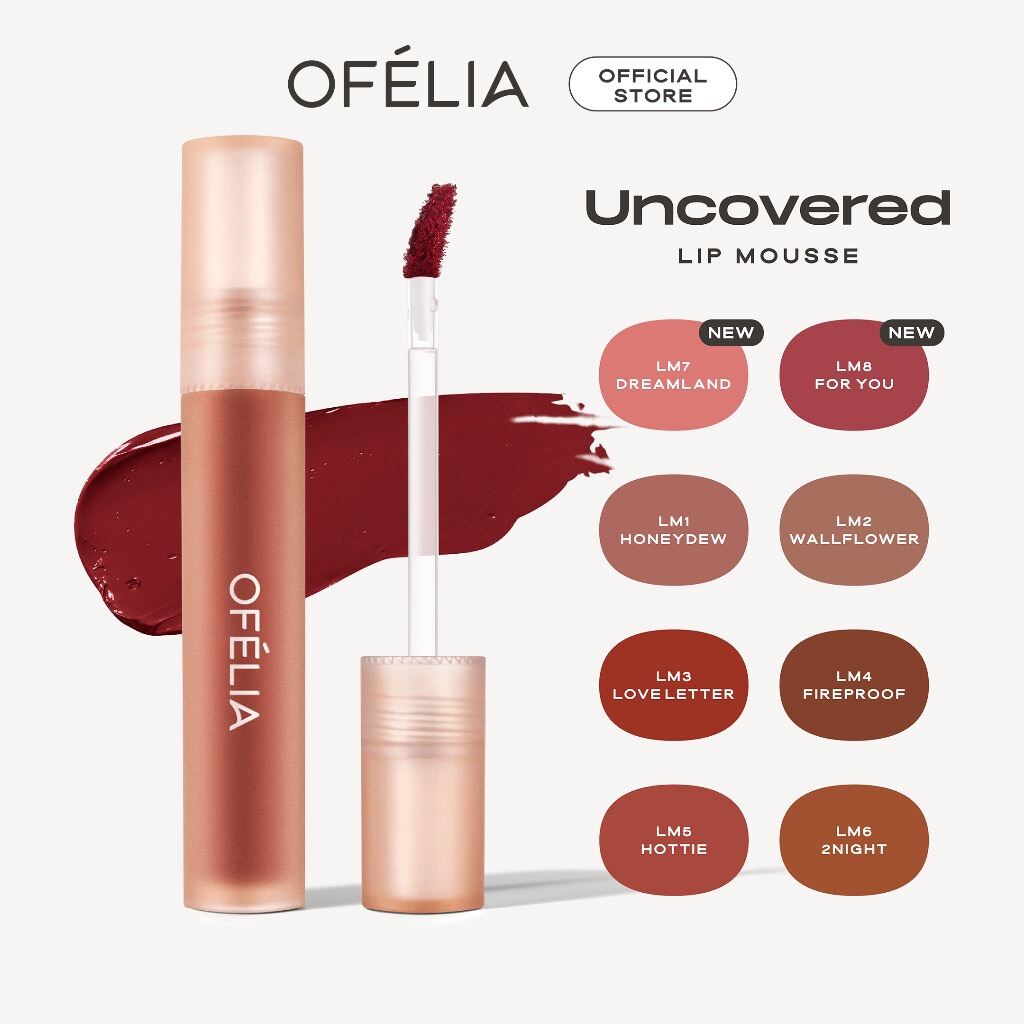 Son kem lì mịn OFÉLIA Uncovered Lip Mousse (4.3g)