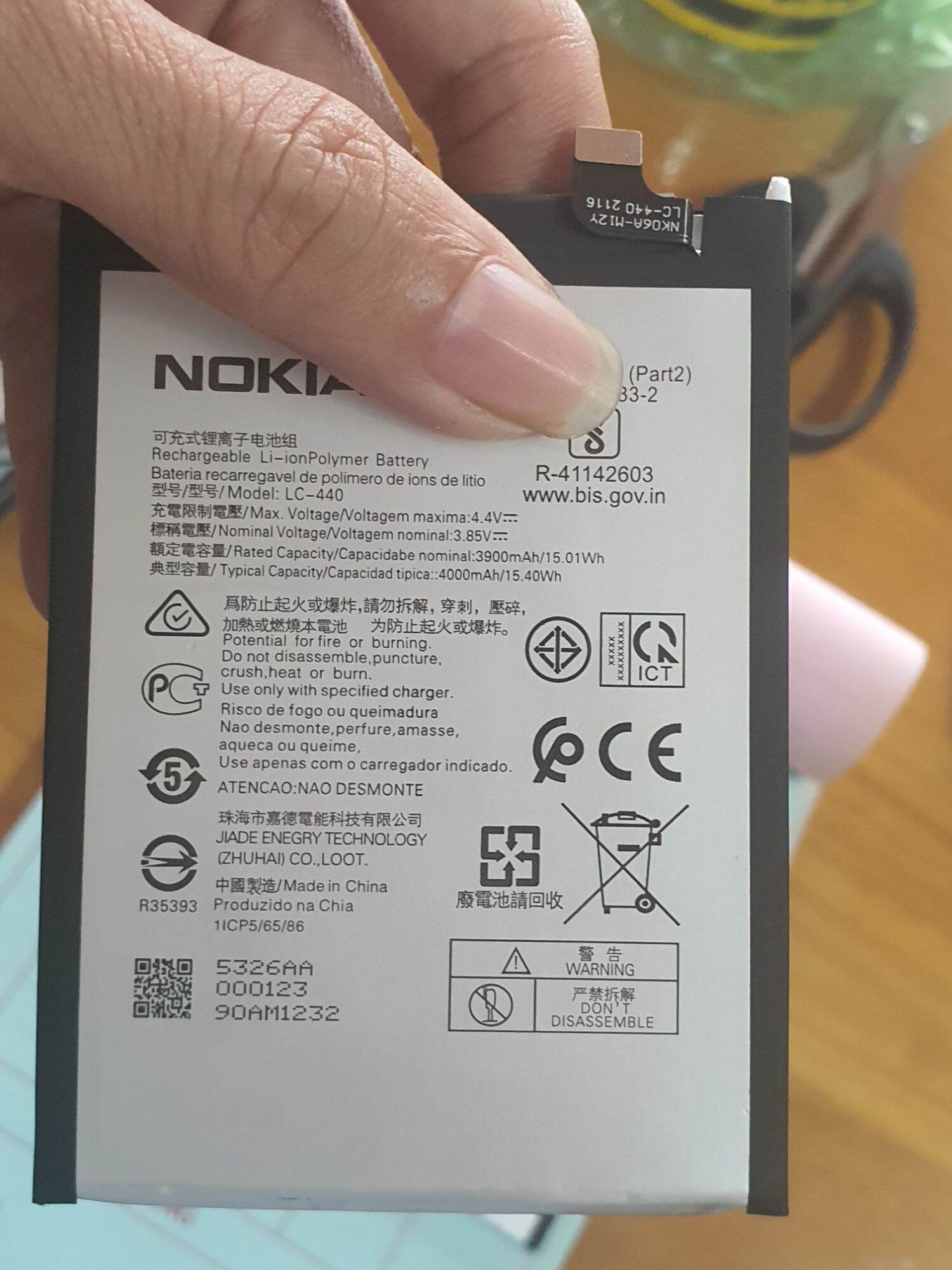 Pin nokia 5.3 LC 440 bao test