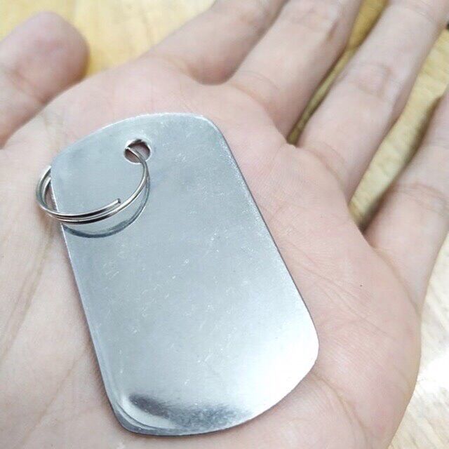 Set 10 cái thẻ bài CẠO GIÓ Inoxx  (5* 2,5cm)
