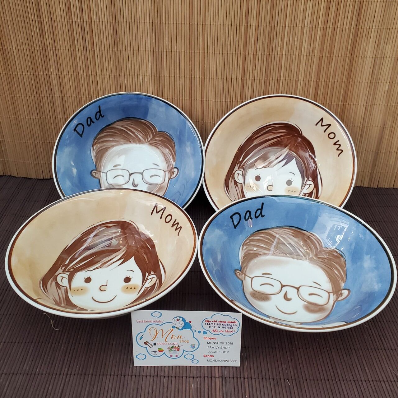 COMBO 2C TÔ TÌNH YÊU 💕 DAD VÀ MOM SIÊU CUTE 😍