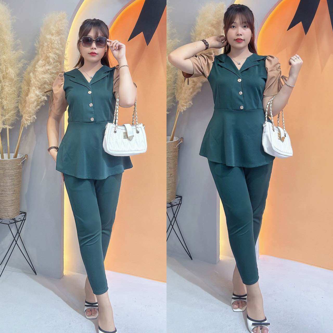 Sét bộ Vest Nút kiểu Bigsize Nữ 67kg đến 95kg
