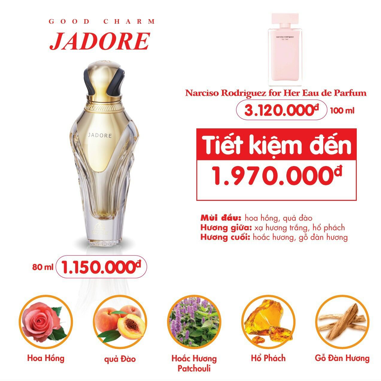 Nước Hoa Nữ Good Charme Jadore 80ml