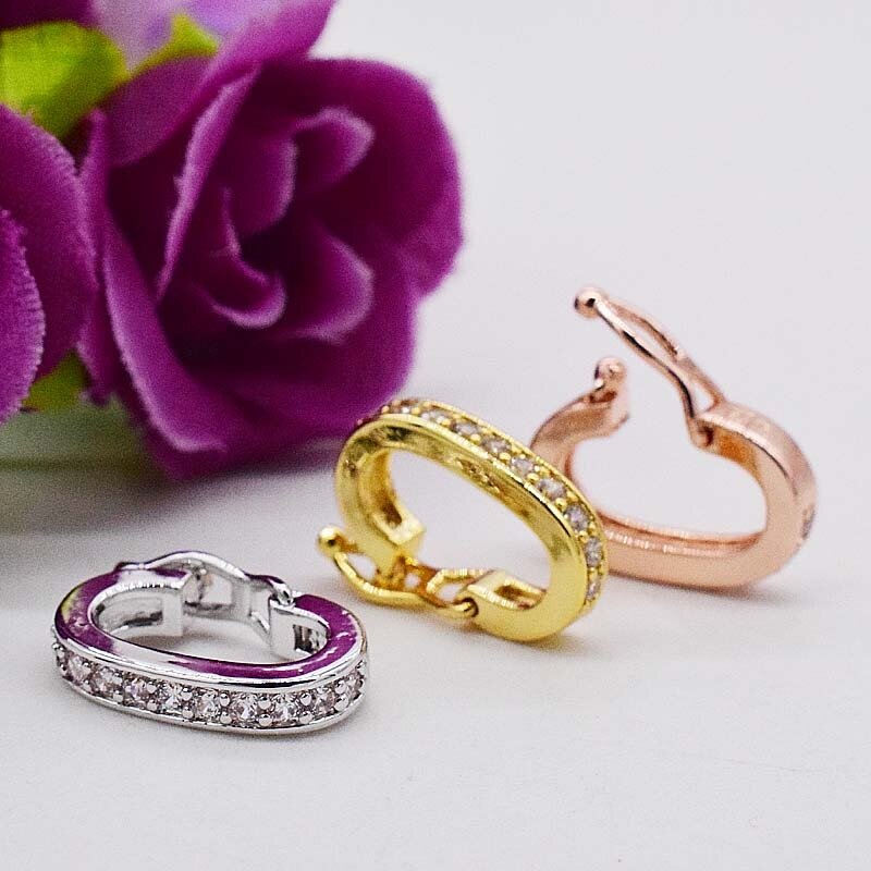 Móc kẹp mặt dây chuyền bạc nguyên chất s925, vòng tròn, vòng tròn, vòng ngọc trai số tám, móc nối pha lê, móc bạc, móc dây chuyền