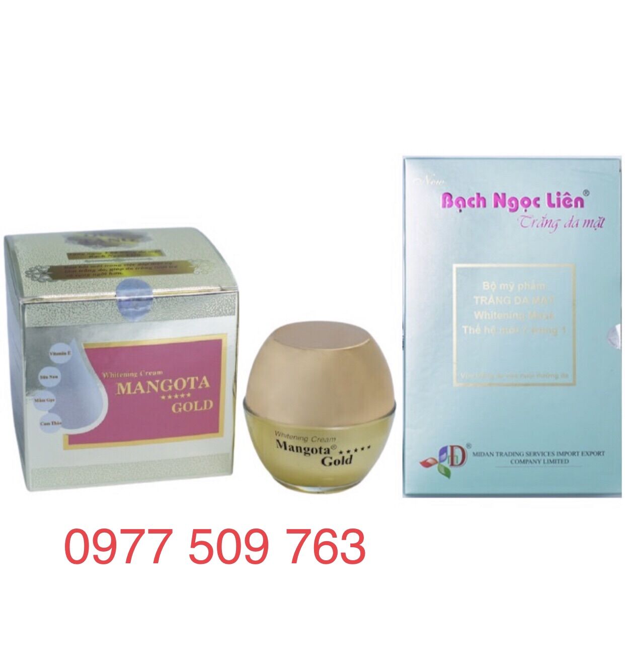 Chính hãng- Kem Mangota Gold Bạch Ngọc Liên Dưỡng Trắng Da Mờ Nám Tàn Nhang Đồi Mồi 15gr - Tặng Mặt Nạ Dưỡng Trắng Da Mặt