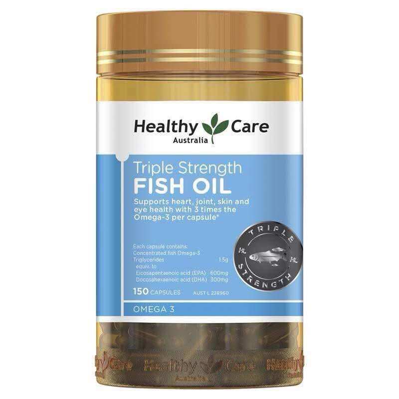 Viên Uống Healthy Care Triple Strength Fish Oil 1500mg - Dầu Cá Úc Cao Cấp (150 Viên)
