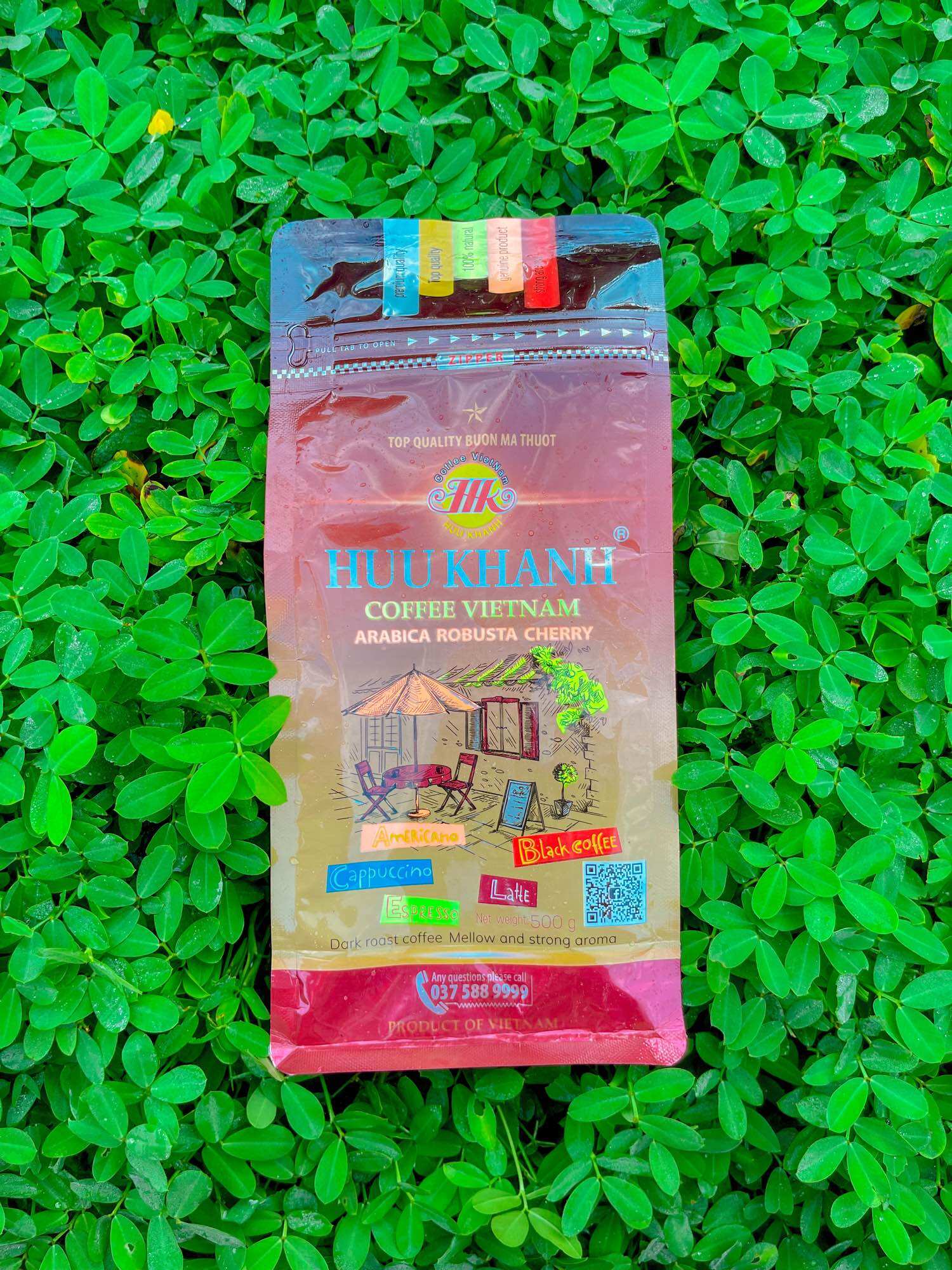 Combo 4 bịch cà phê HỮU KHÁNH - HK 1SAO (2kg)
