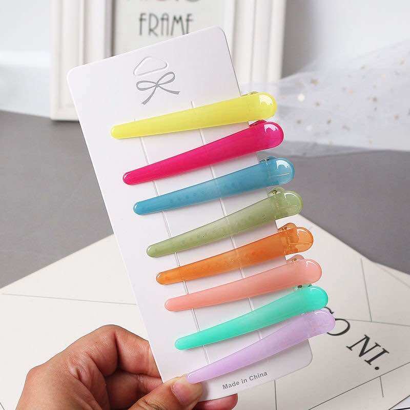 HCM - Kẹp tóc bấm mỏ vịt màu Pastel Hàn quốc