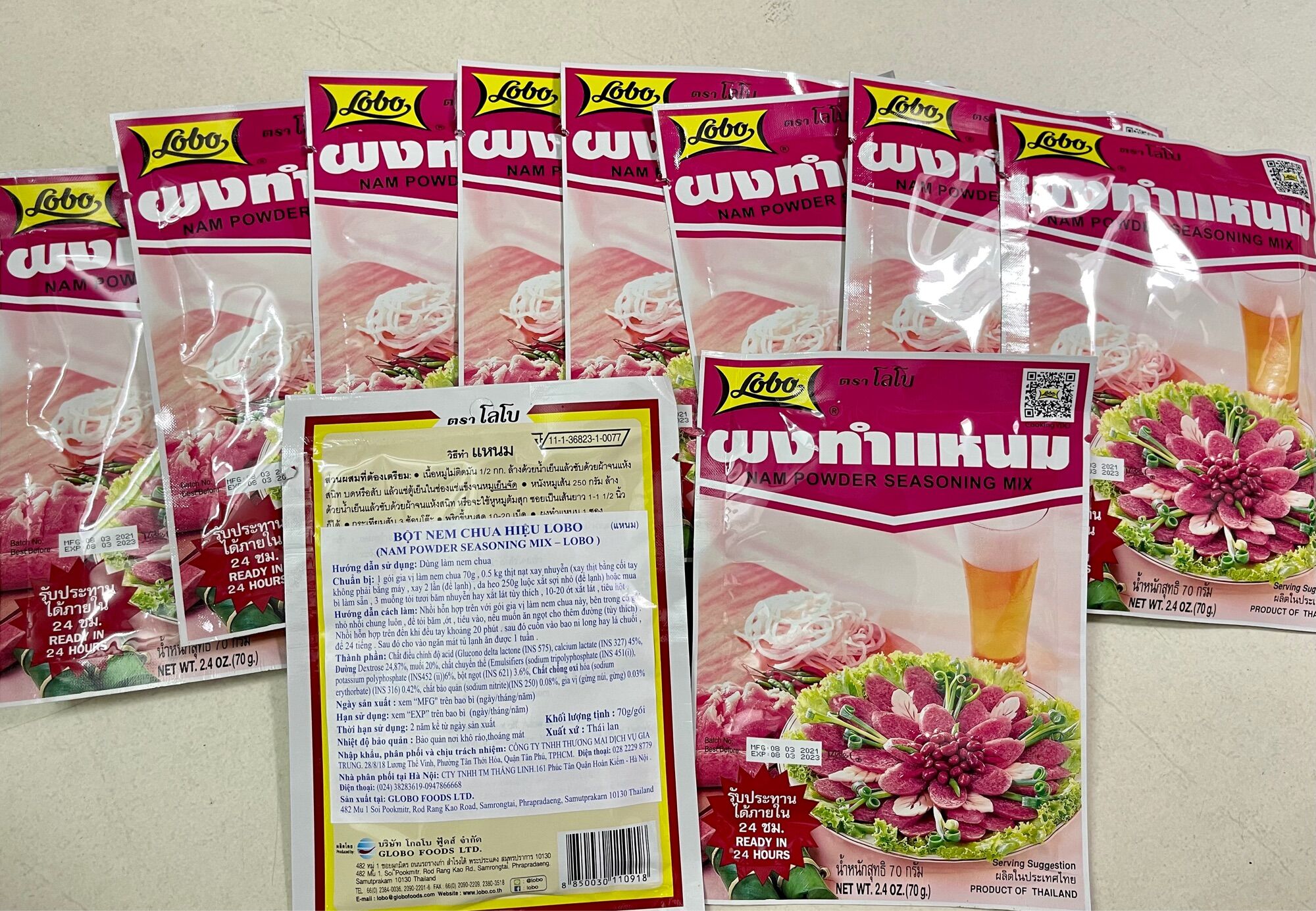 Bột làm nem chua lobo thái lan- gói 70gr