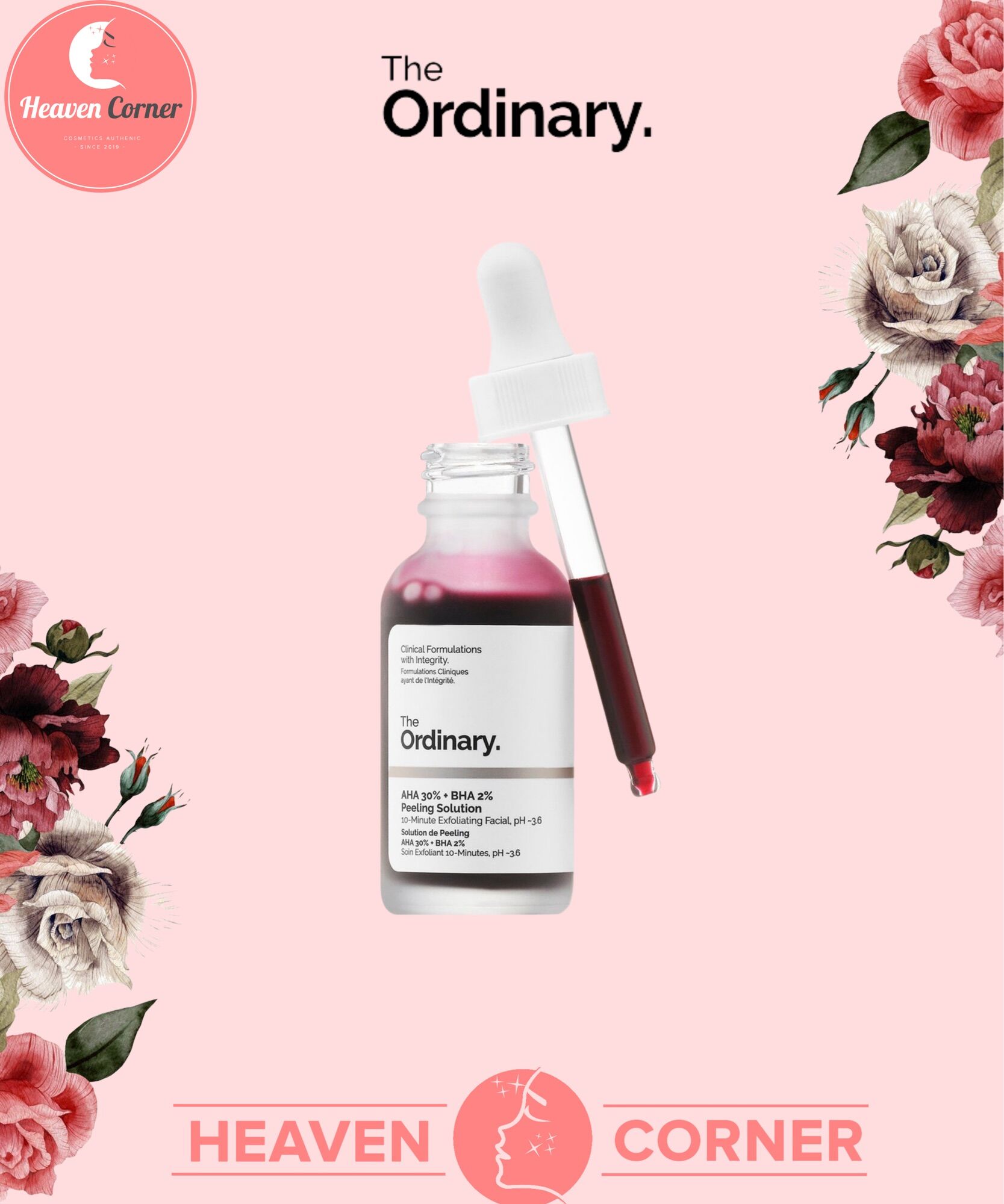 Tẩy da chết hoá học aha 30% + bha 2% peeling solution