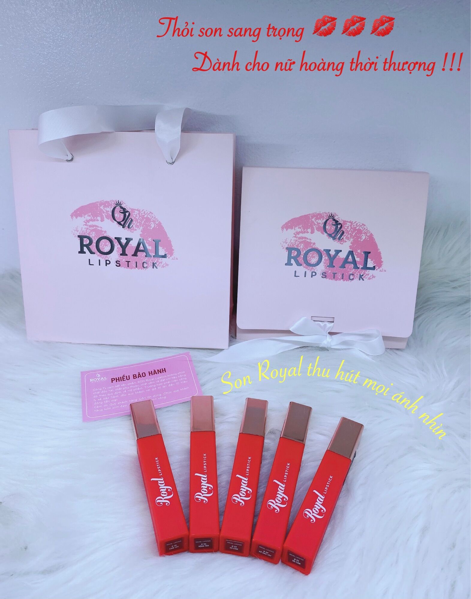 [ Son Kem lì Royal Lipstick_Siêu lỳ,Mềm môi_màu chuẩn]