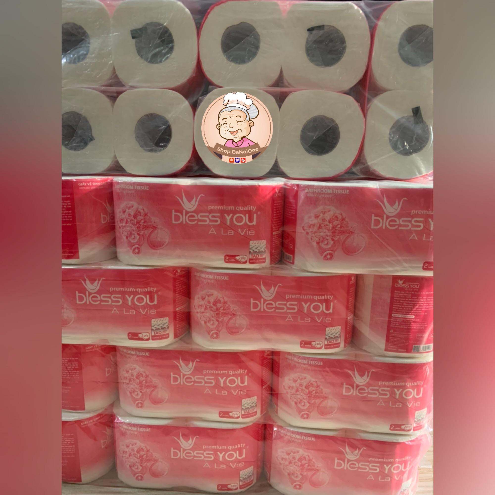 Lốc 10 Cuộn Giấy Vệ Sinh Cao Cấp Bless You À La Vie 2 Lớp