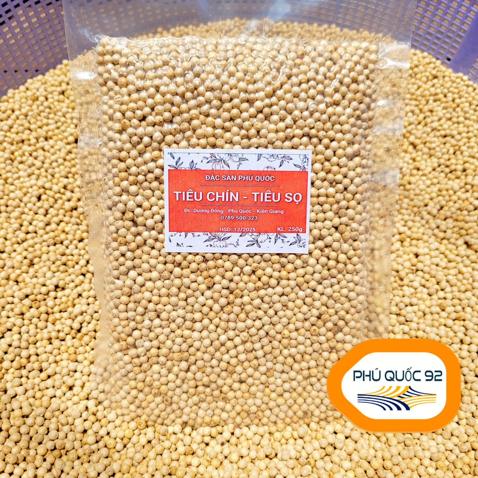 Tiêu Sọ Trắng - Đặc Sản Phú Quốc gói 250g