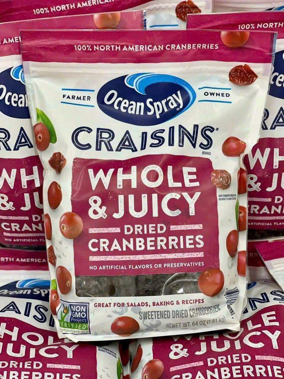 Nam việt quất sấy khô ocean spray 1,81kg của mỹ- date 02/2025