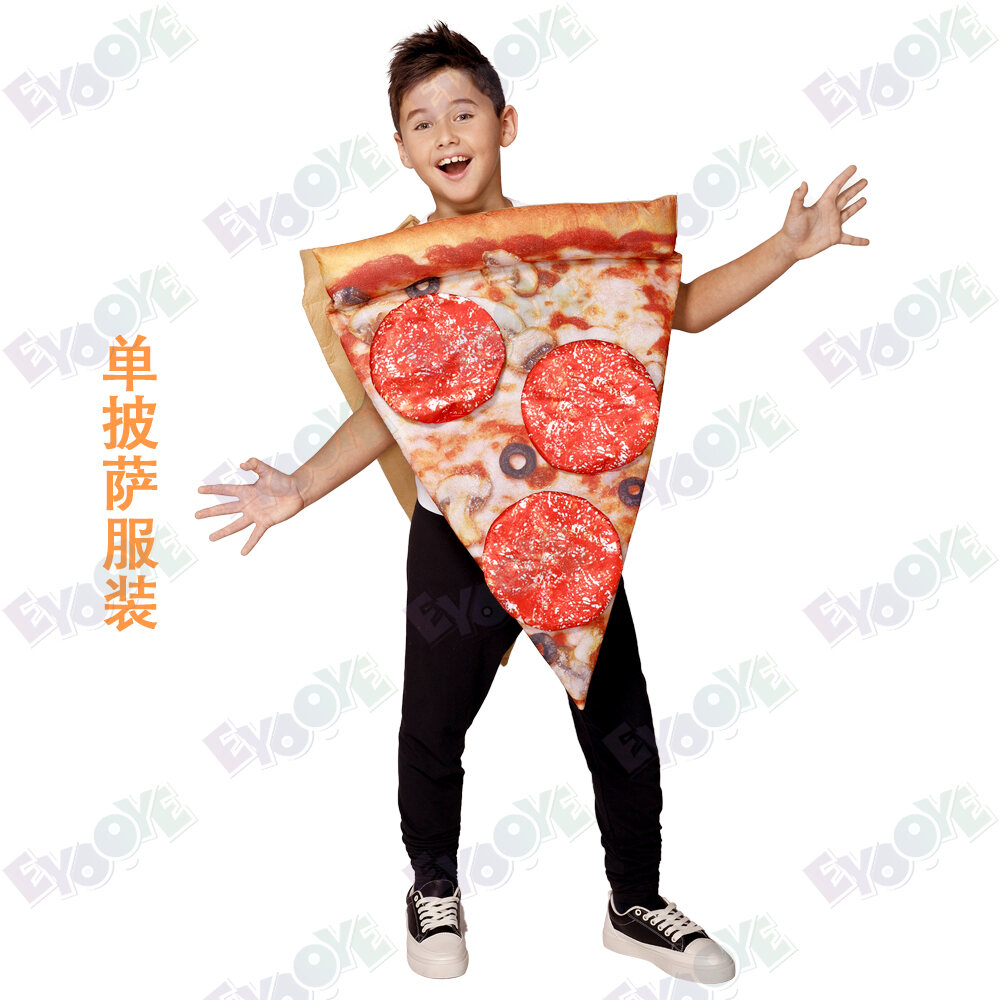 Trang Phục Hóa Trang Đồ Ăn Cho Trẻ Em Cosplay Halloween Burger Hotdog Pizza Noodles Phở Bát Giới Tra