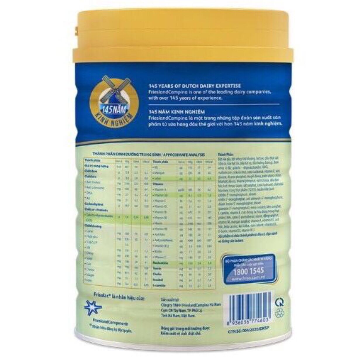 Sữa friso gold 2 850g