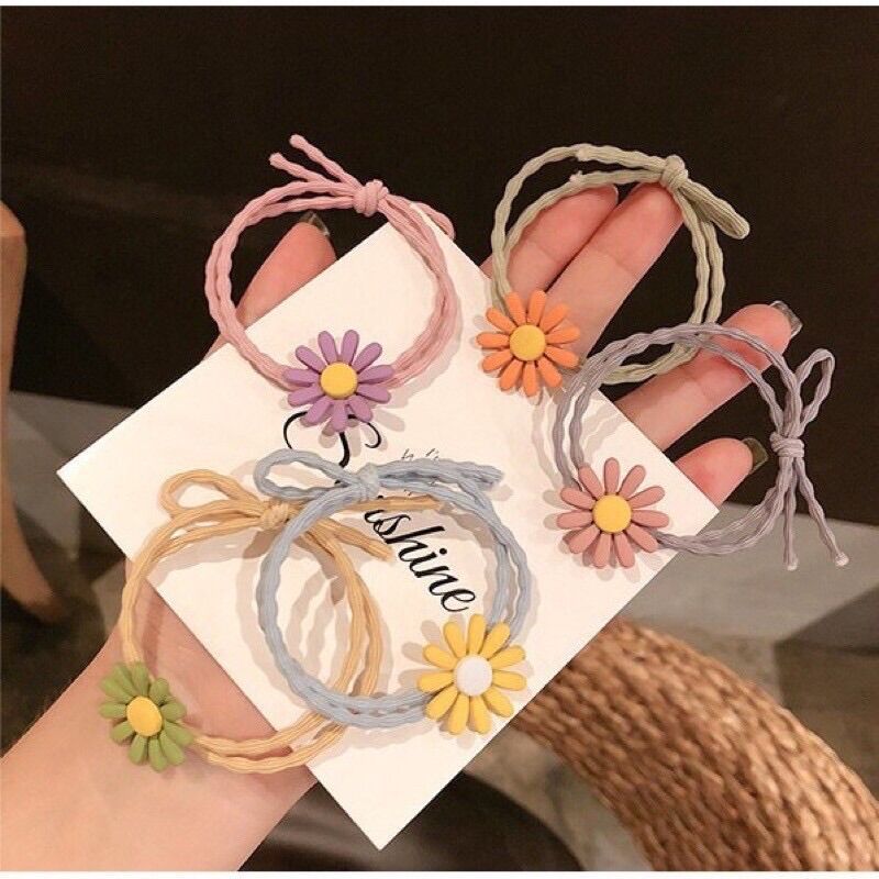 (Giá sỉ) Set 50 dây cột tóc hoa cúc hotrend được chọn màu