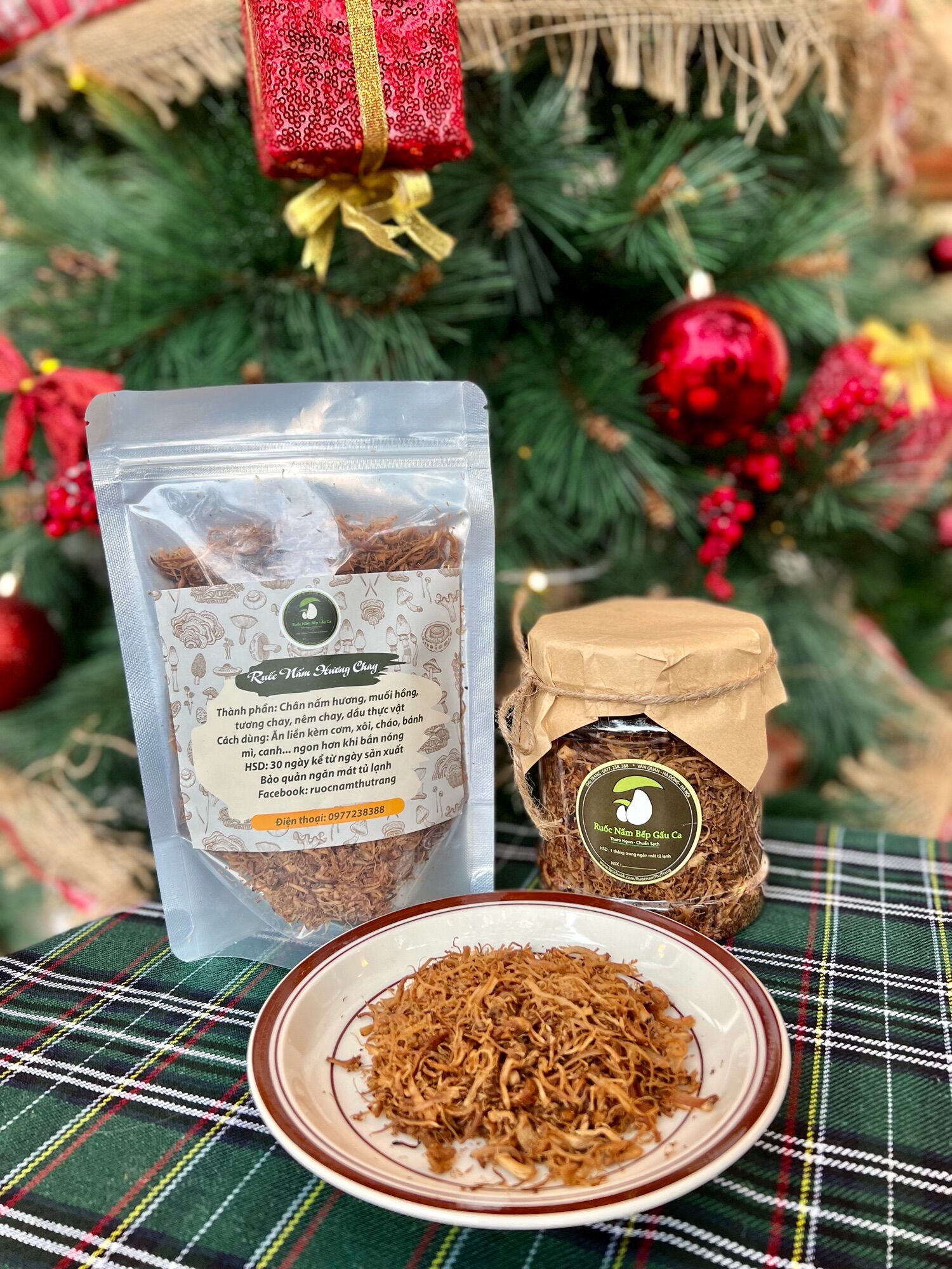 500g ruốc nấm rong biển chay Bếp Gấu Ca chuẩn chân nấm Việt