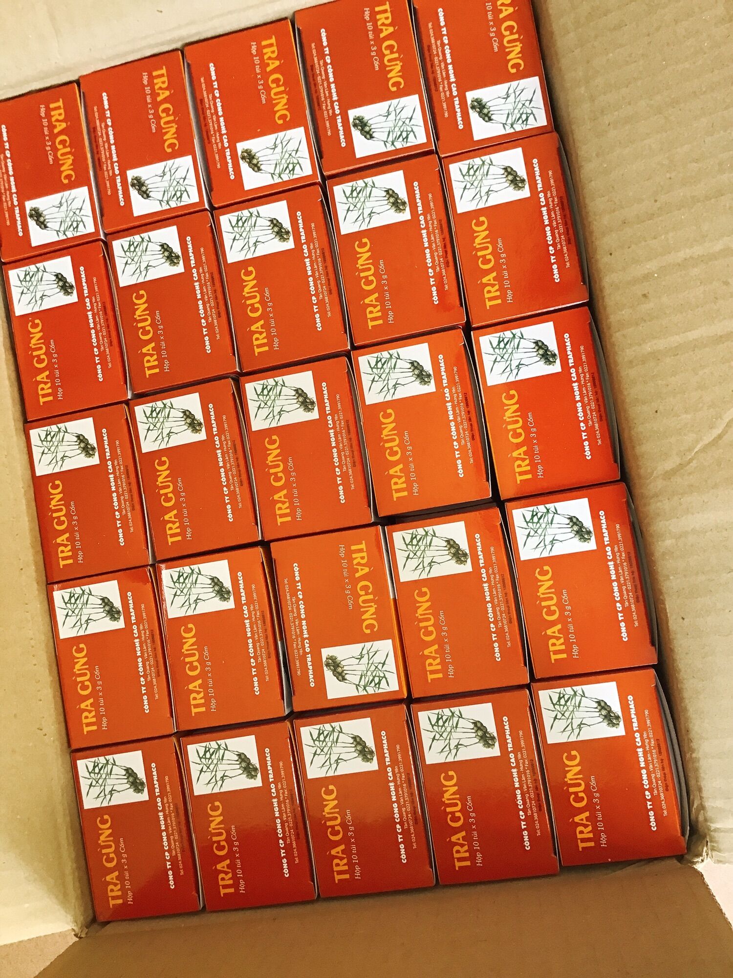 Trà gừng TPC hộp 10 gói