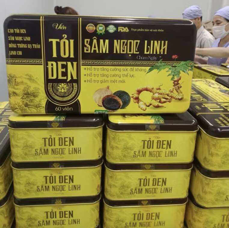 Viên Tỏi Đen Sâm Ngọc Linh Hỗ Trợ Cải Thiện Sức Khỏe & Sức Đề Kháng( Hộp 60 viên )