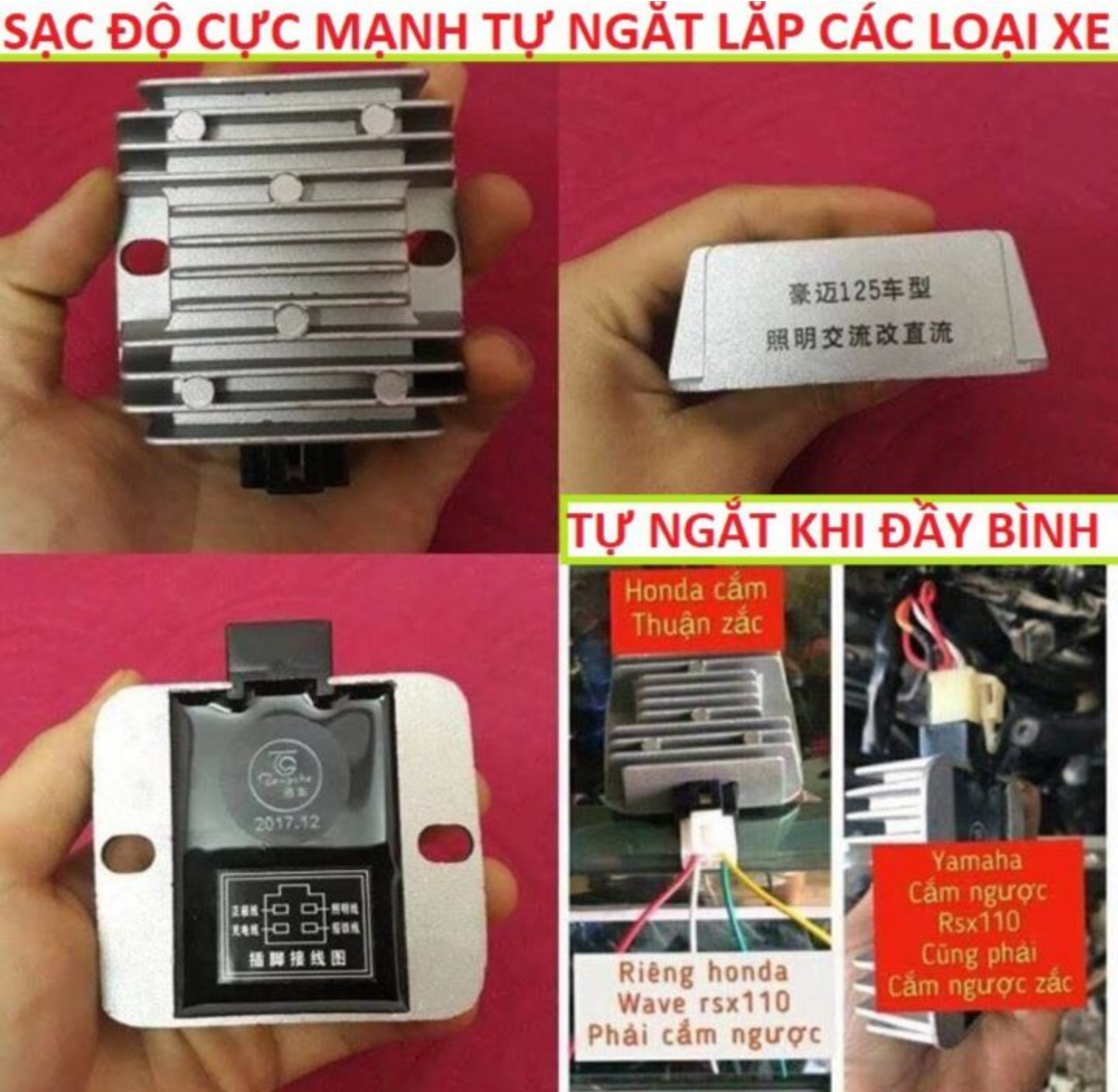 1 bộ sạc độ shlan xe máy sạc cực khỏe hàng loại tốt