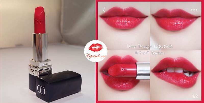 [Pháp] Son Dior Rouge 762 Opera Full Size Full box.Màu Đỏ Mâm Xôi