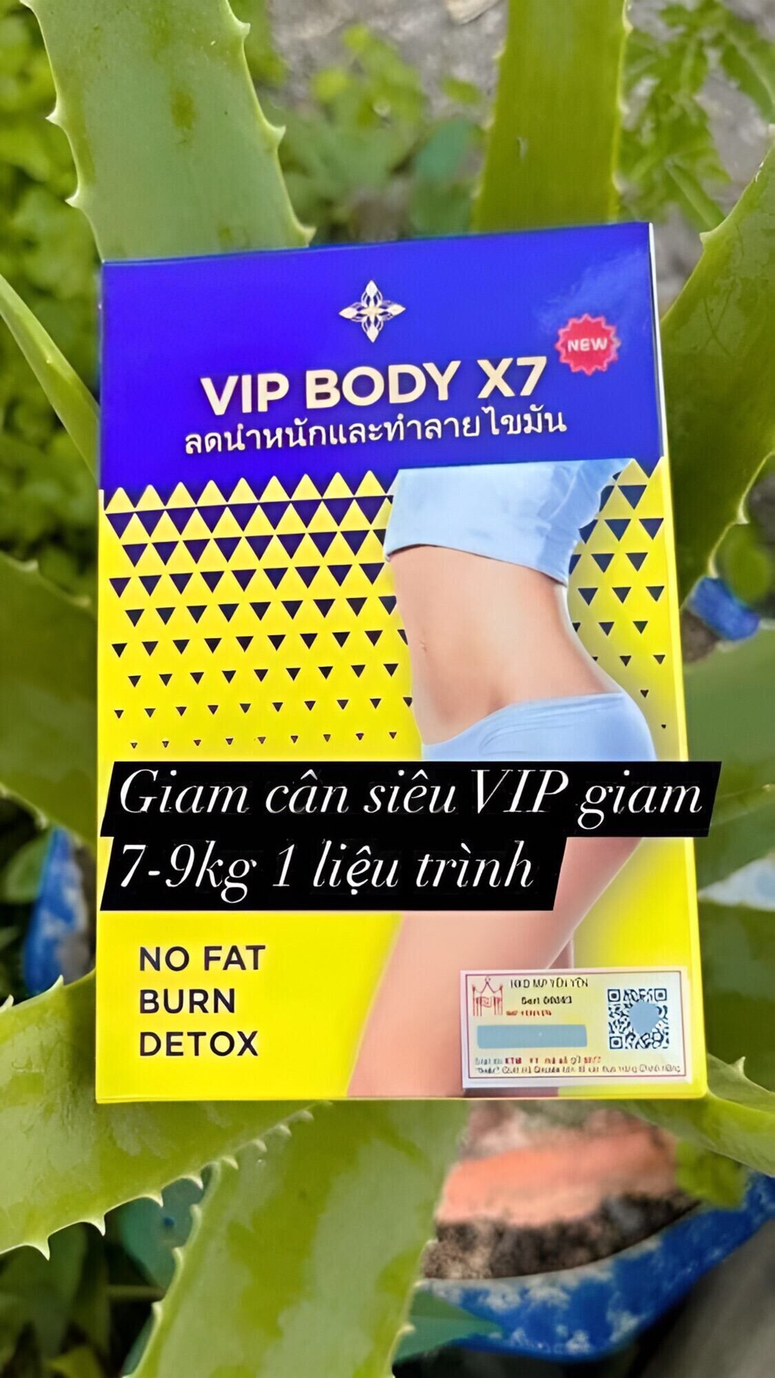 Giảm cân Vip Body X7 siêu mạnh thái lan liệu trình 30 viên
