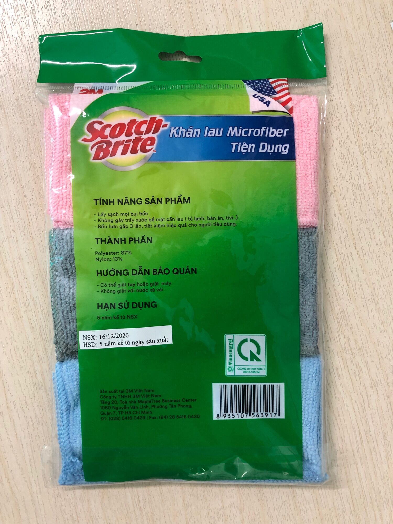 [HCM]Scotch Brite - khăn lau Microfiber tiện dụng.