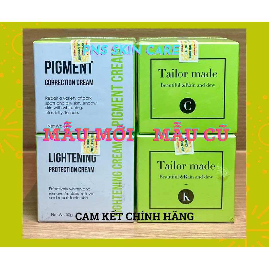 Bộ kem nám tailor made k - c xanh lá mẫu mới