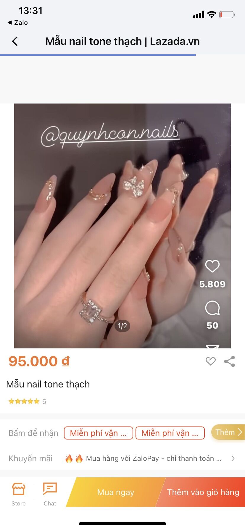 Combo nail của bé khách dễ thương