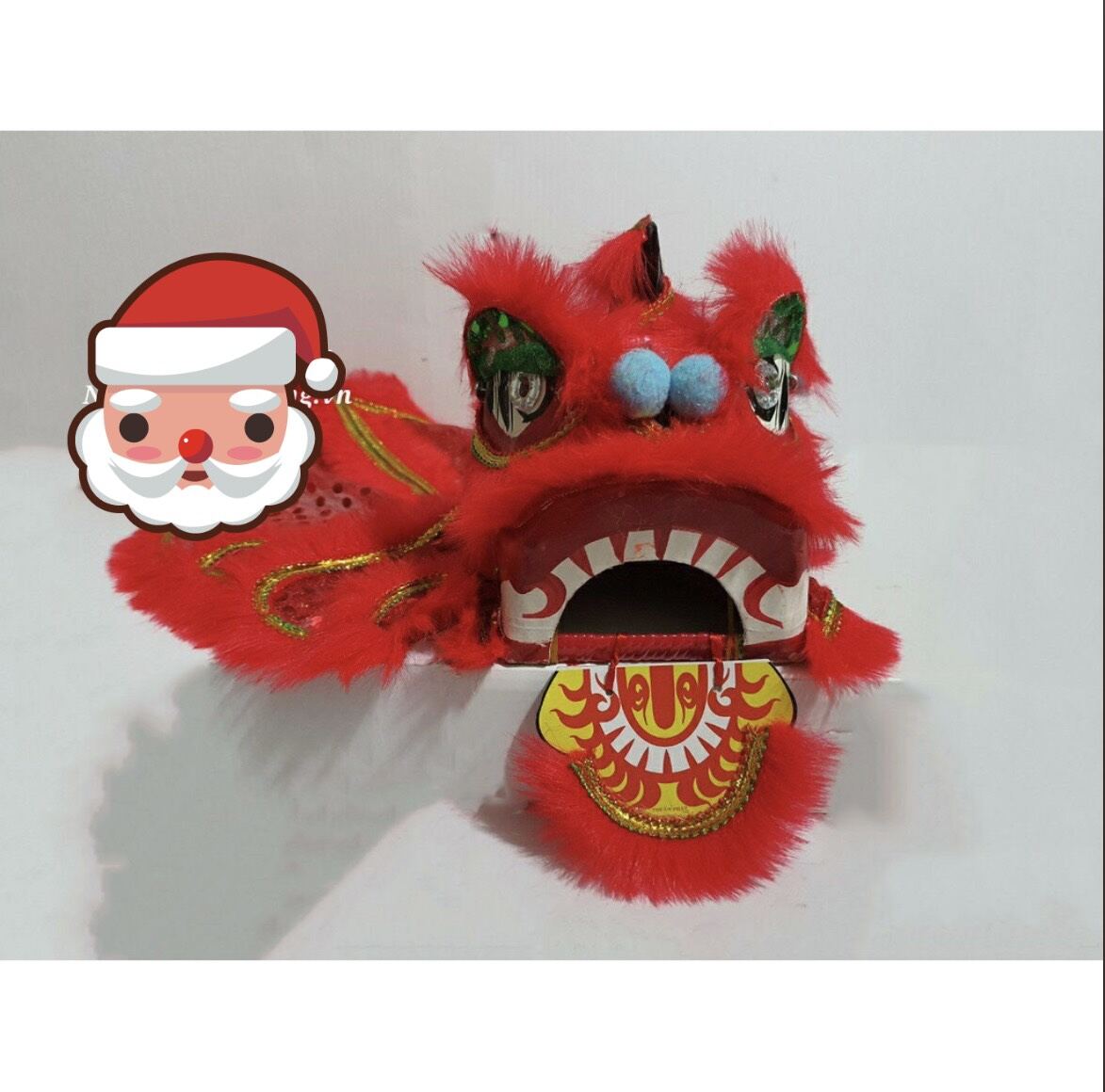 Múa lân cầm tay mini có đèn cho bé